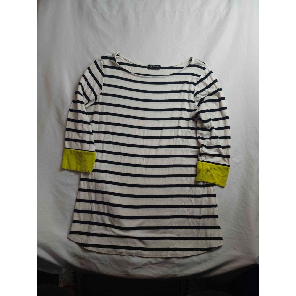 Colette Top Womens M Breton Stripes Minimalist Parisian Chic Nautical Clean Girl